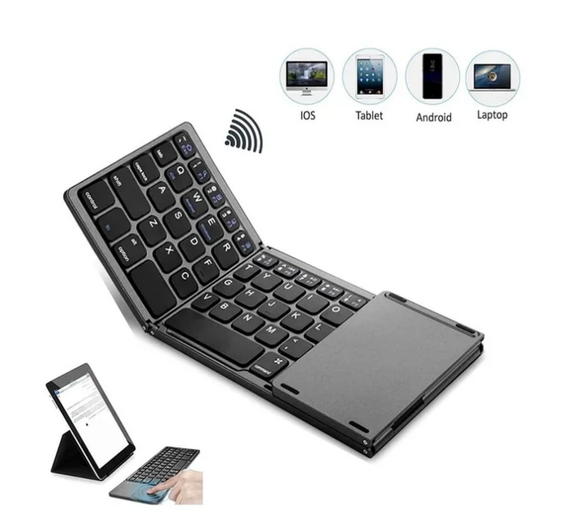 Mini Teclado Bluetooth Dobrável