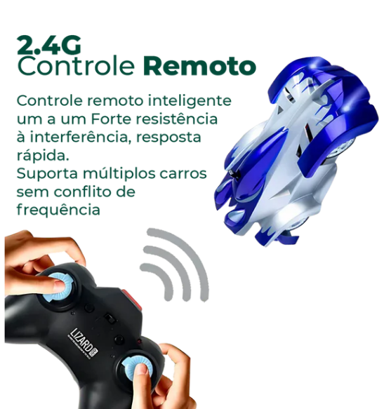 Carrinho de Controle Remoto Anti-gravidade - Anda no Teto e na Parede