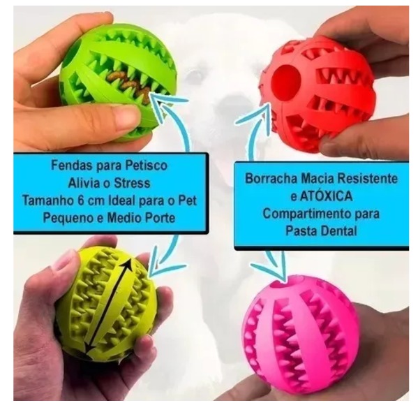 Bola interativa porta petisco para pets