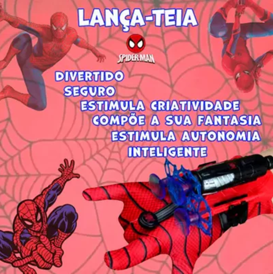 Luva Homem Aranha Lança Teias Infantil