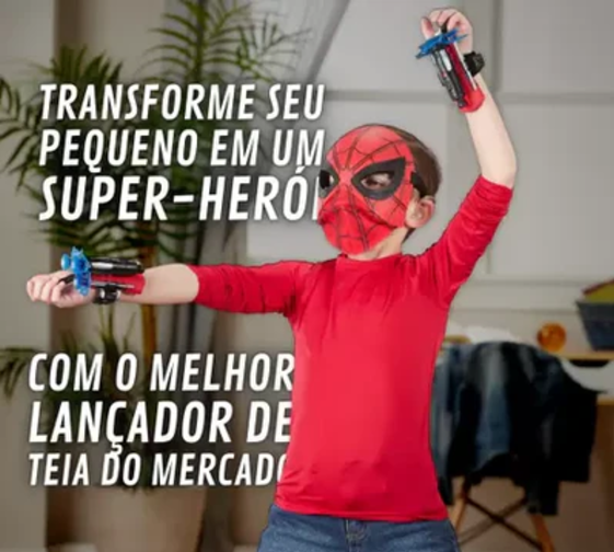 Luva Homem Aranha Lança Teias Infantil