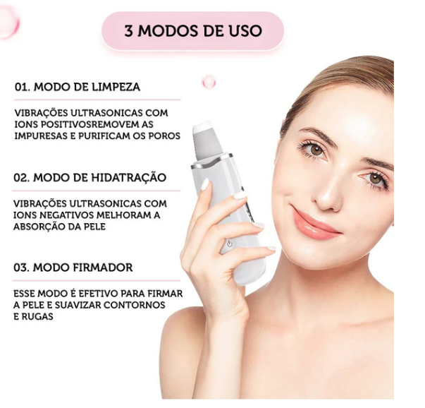 Aparelho de Peeling Ultra Sônico Portátil