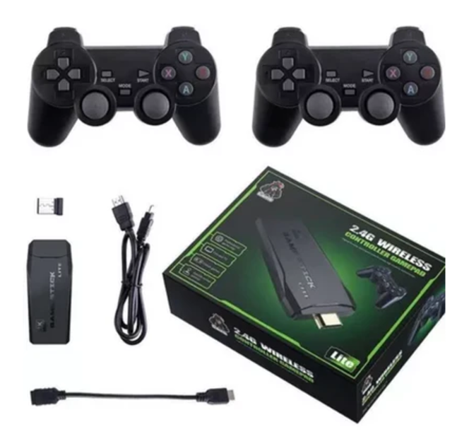 Video Game Stick Retrô 4K 2 Controles 10.000 Jogos