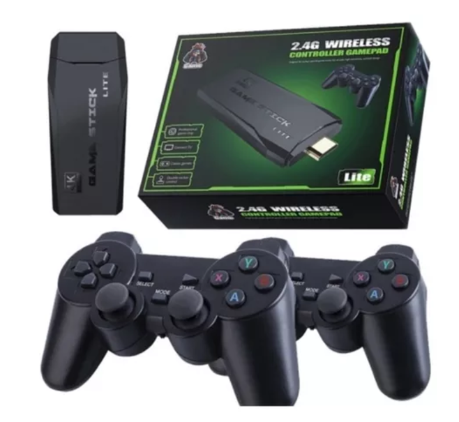 Video Game Stick Retrô 4K 2 Controles 10.000 Jogos