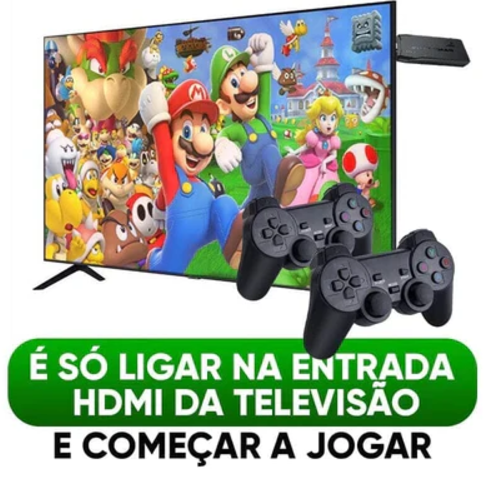 Video Game Stick Retrô 4K 2 Controles 10.000 Jogos