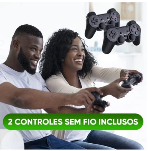 Video Game Stick Retrô 4K 2 Controles 10.000 Jogos