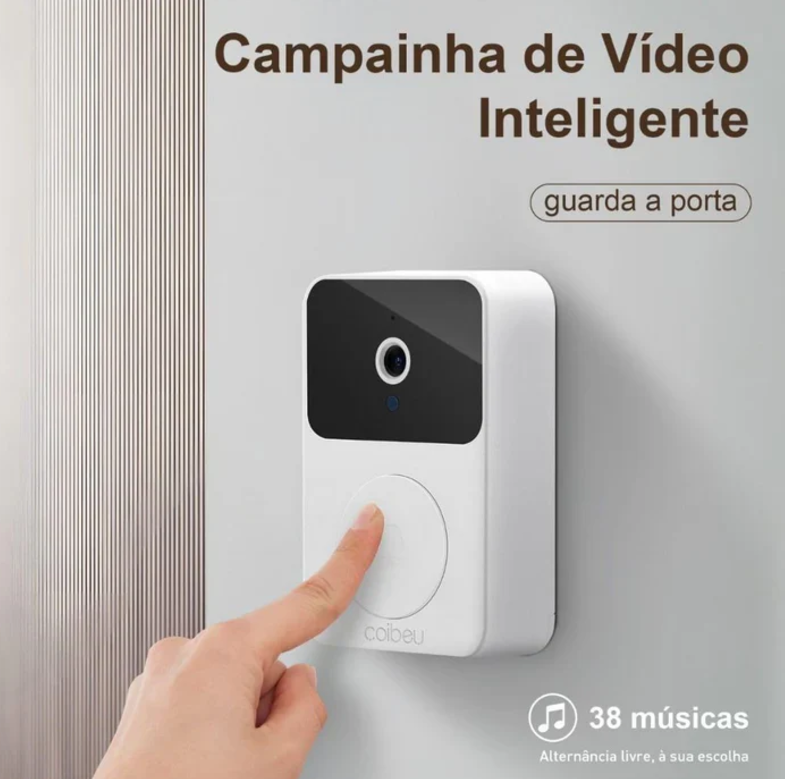 Campainha Wifi Eletrônica Sem Fio com Câmera