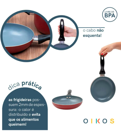 Kit 2 Frigideiras Antiaderente de Indução - Compatível com Todos os Tipos de Fogão